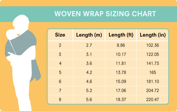 woven wrap size